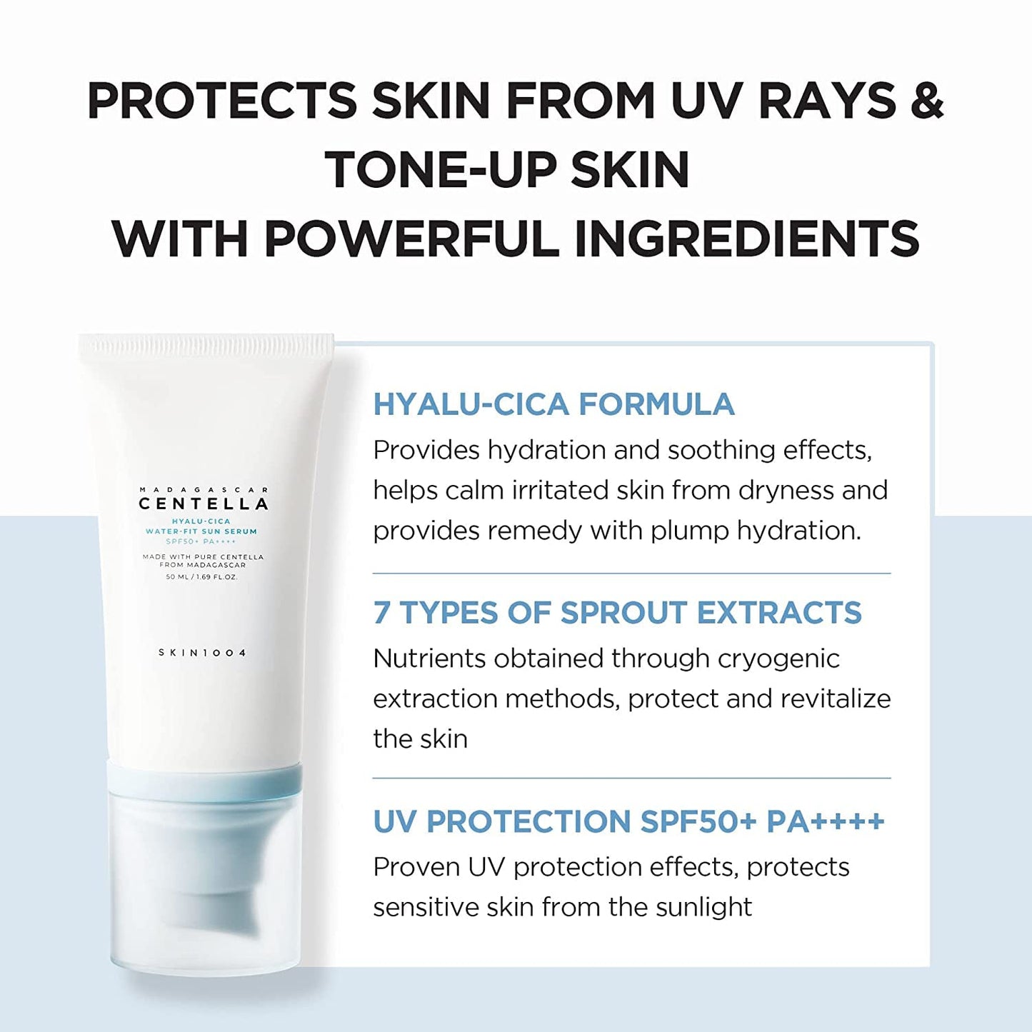 Madagascar Centella Hyalu-Cica Water-Fit Sun Serum - SKIN1004